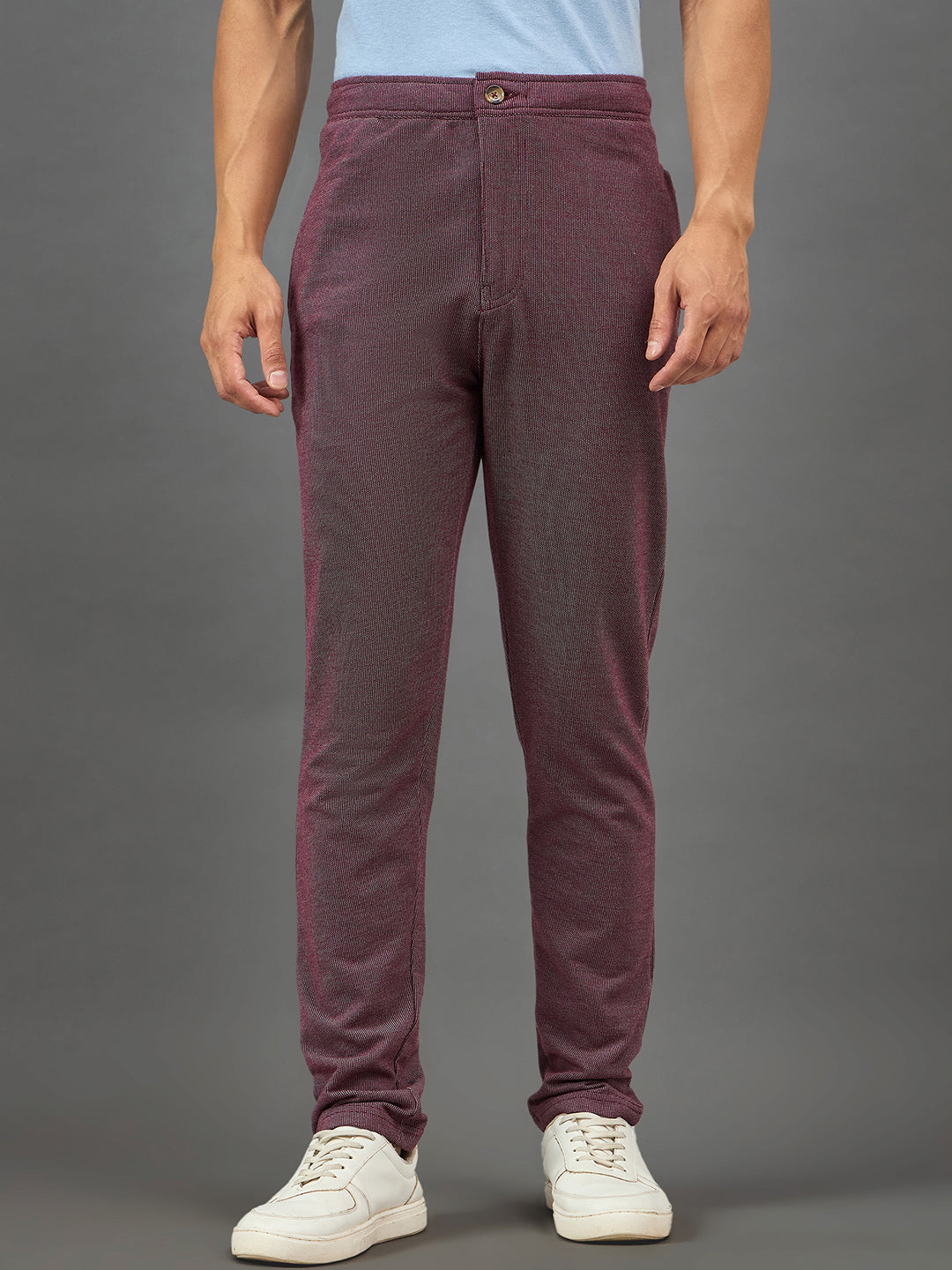 Wine Solid Trouser