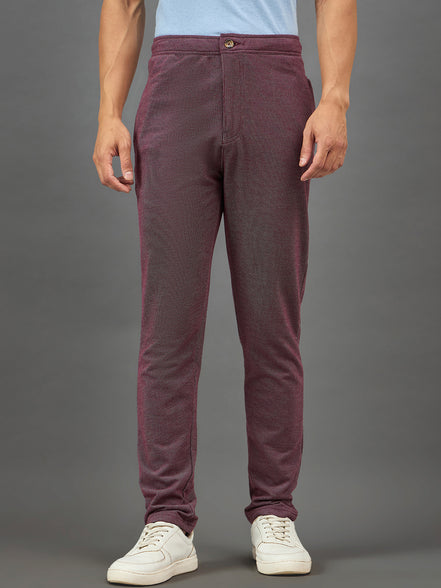 Wine Solid Trouser