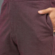 Wine Solid Trouser