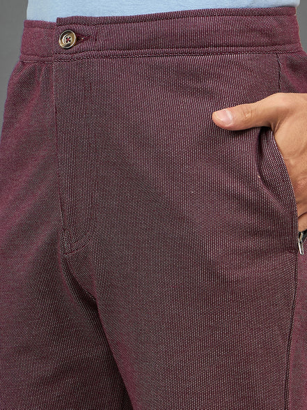 Wine Solid Trouser