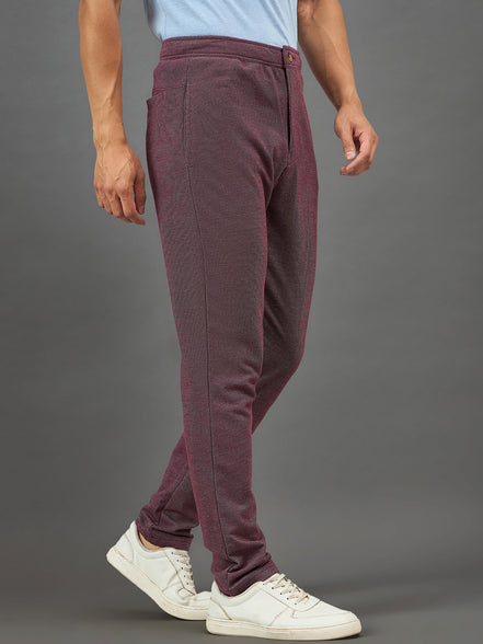 Wine Solid Trouser