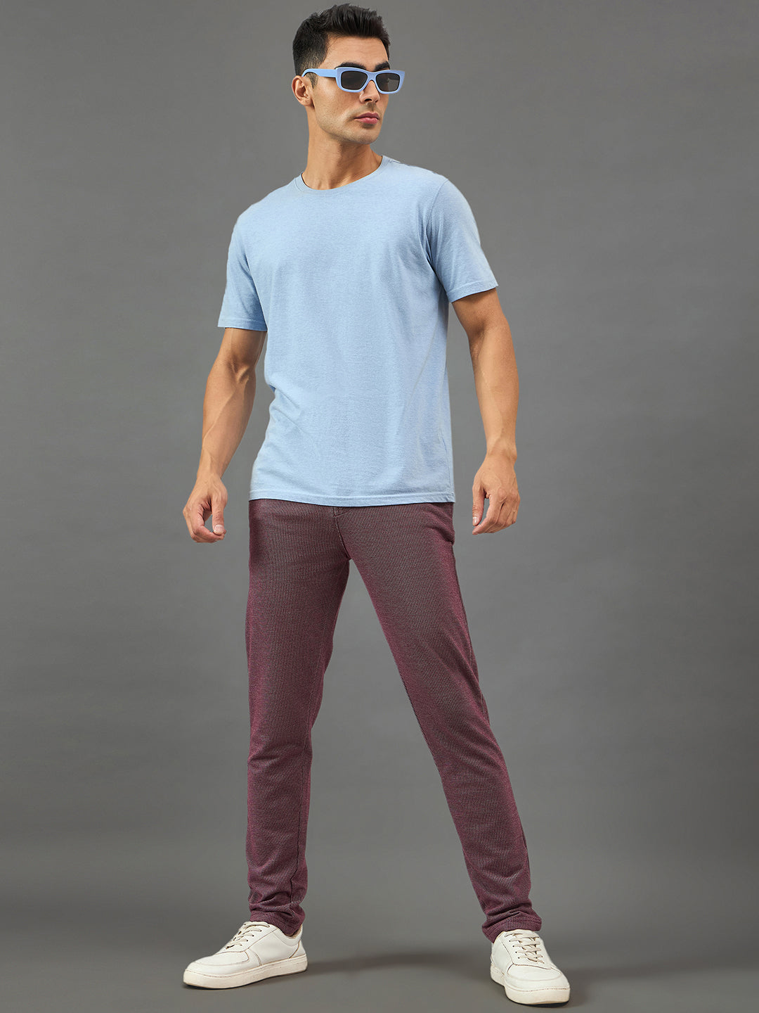 Wine Solid Trouser