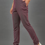 Wine Solid Trouser