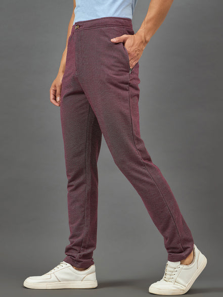 Wine Solid Trouser