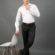 Black Solid Chinos