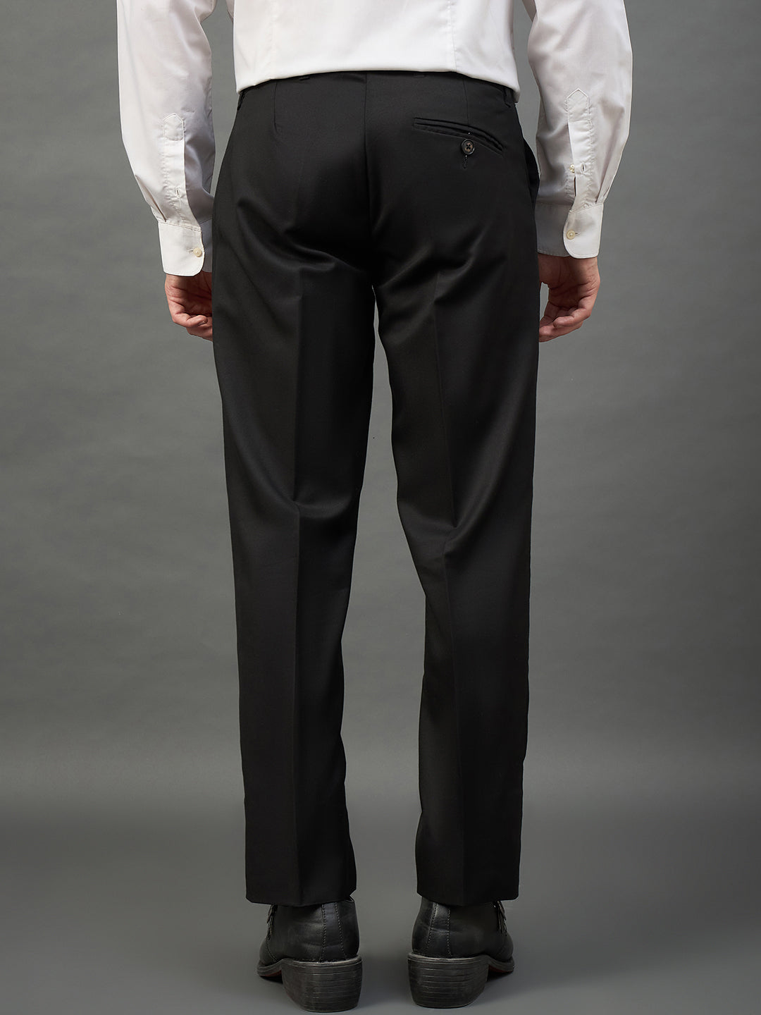 Black Solid Chinos