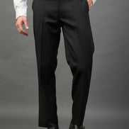 Black Solid Chinos
