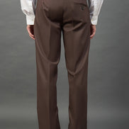 Dark Brown Solid Chinos