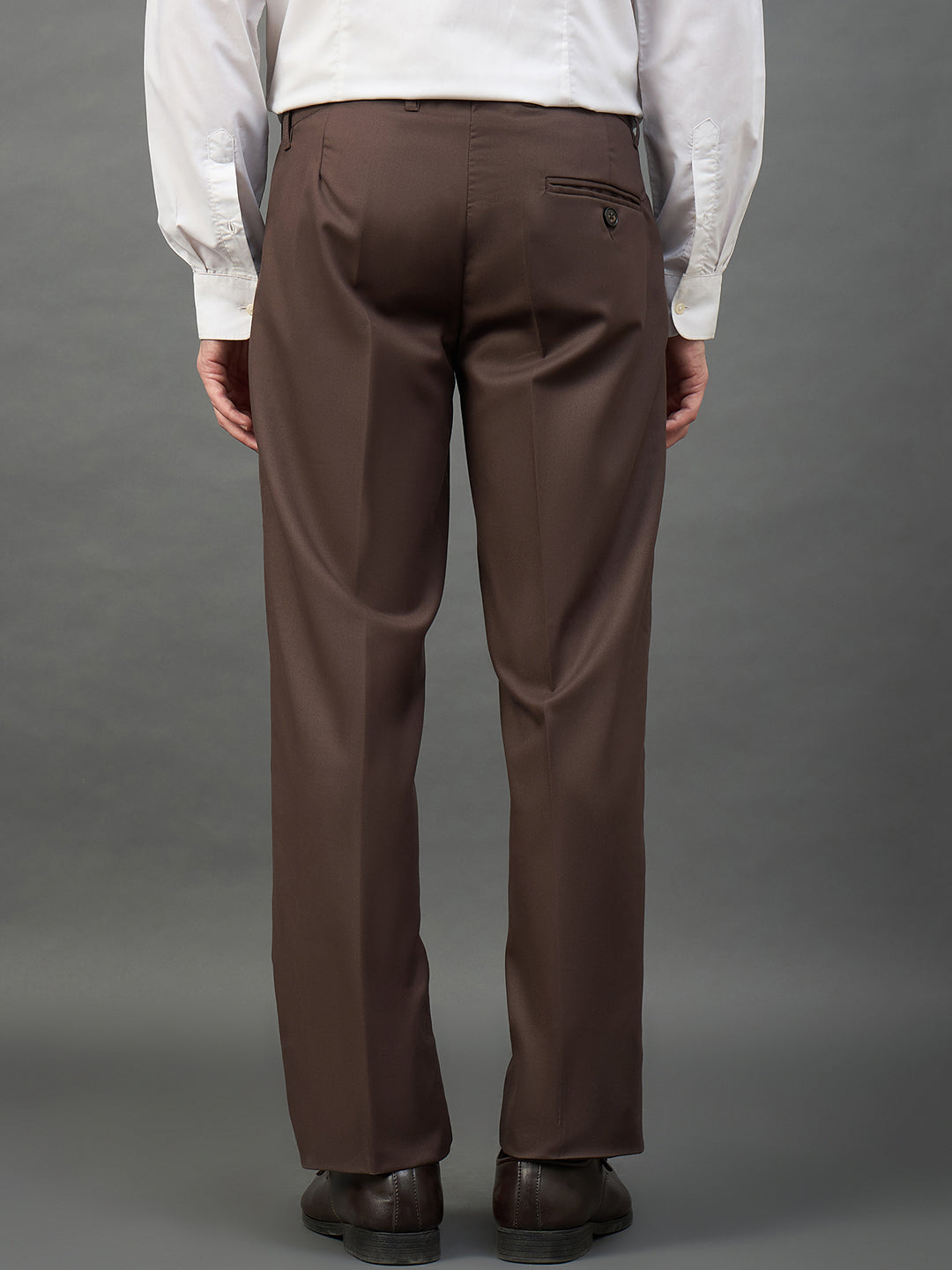 Dark Brown Solid Chinos