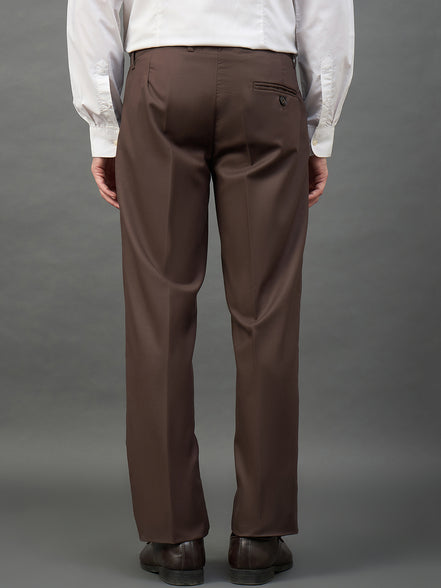 Dark Brown Solid Chinos