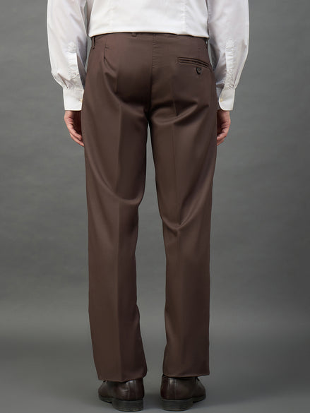 Dark Brown Solid Chinos