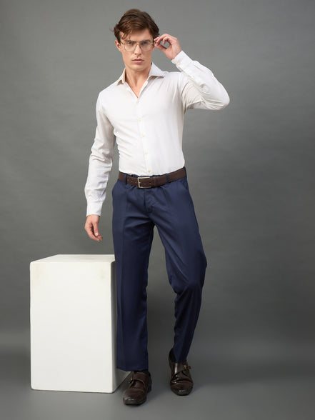 Navy Solid Chinos