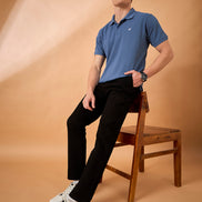 Club York Men Black Button Trouser