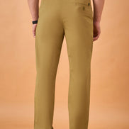 Club York Men Beige Button Trouser