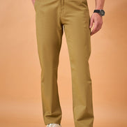 Club York Men Beige Button Trouser