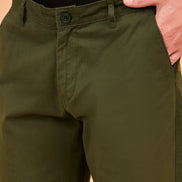 Club York Men Olive Button Trouser
