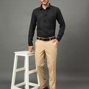 Club York Men Fawn Button Trouser