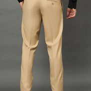 Club York Men Fawn Button Trouser