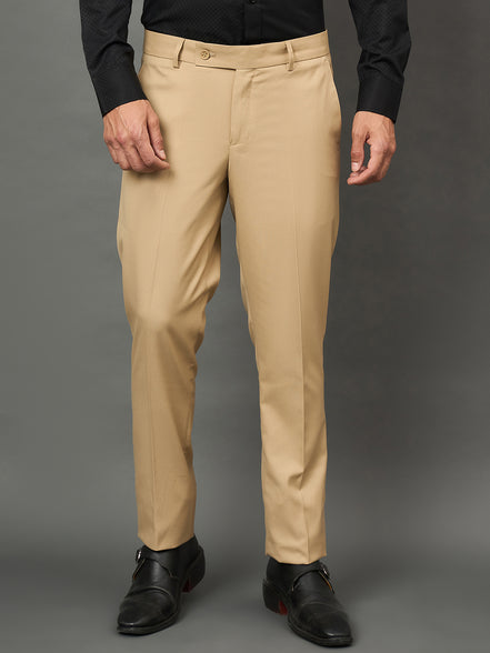 Club York Men Fawn Button Trouser