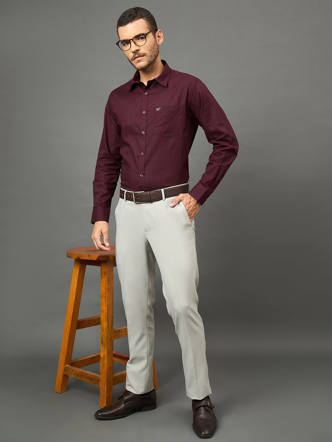Club York Men Light Grey Button Trouser