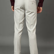 Club York Men Light Grey Button Trouser