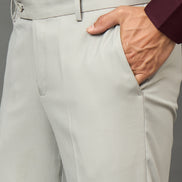 Club York Men Light Grey Button Trouser