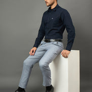 Club York Men Purple Button Trouser