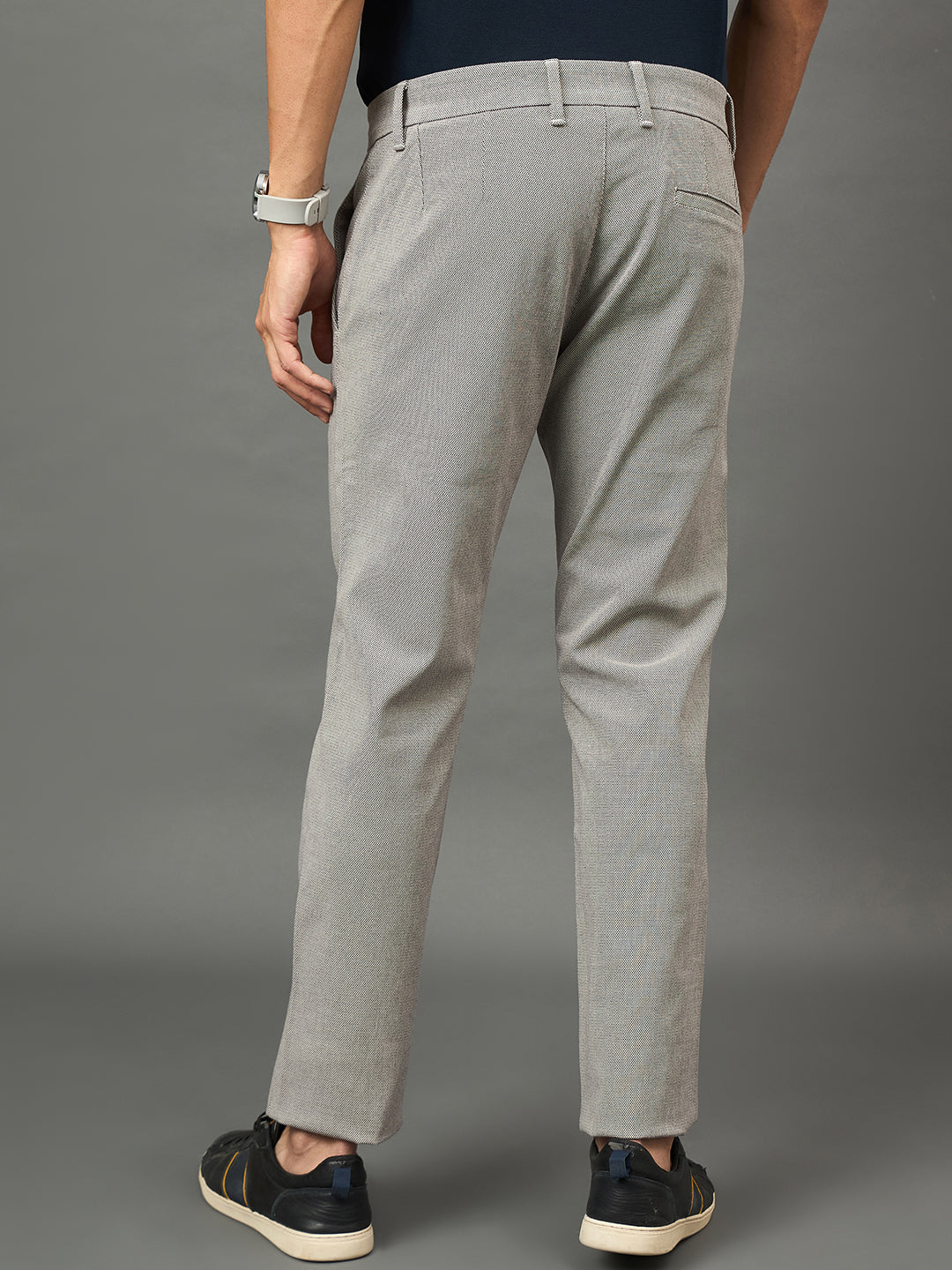 Club York Men Grey Button Trouser