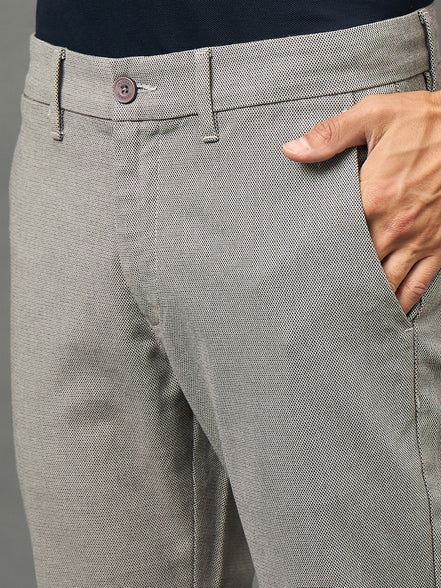 Club York Men Grey Button Trouser