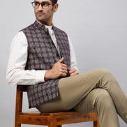 Blue Check Vest