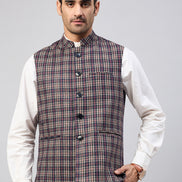 Blue Check Vest