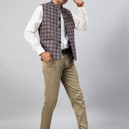 Blue Check Vest