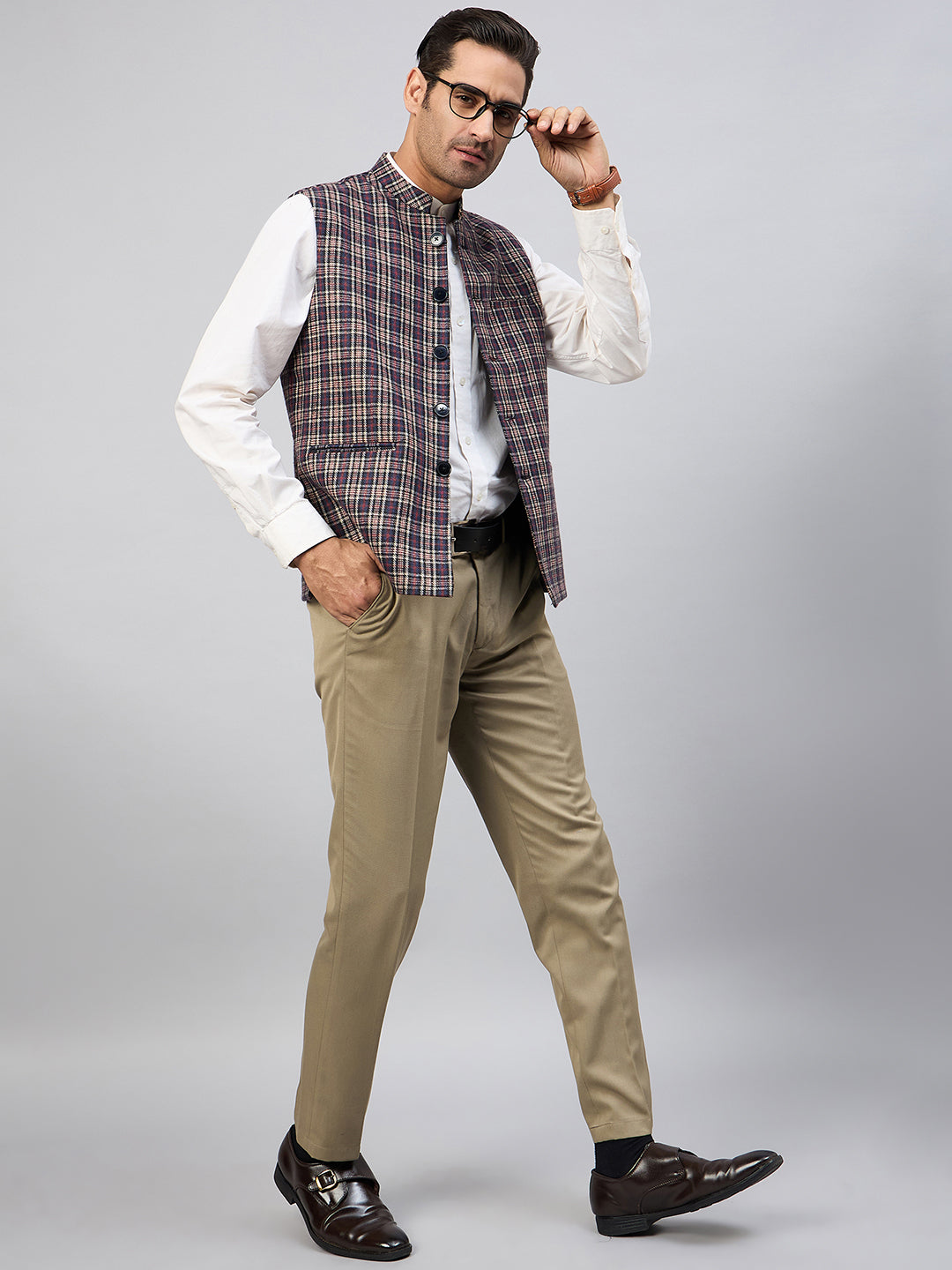 Blue Check Vest