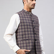 Blue Check Vest