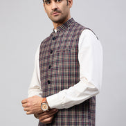 Blue Check Vest