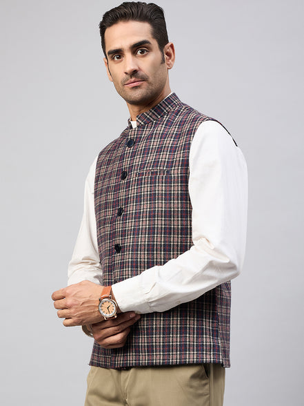 Blue Check Vest