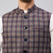 Blue Check Vest