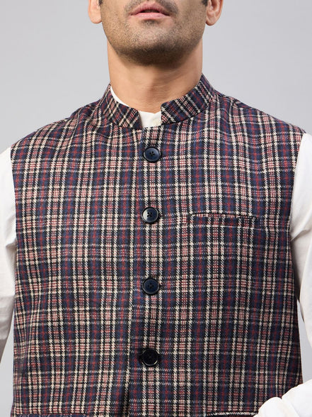 Blue Check Vest