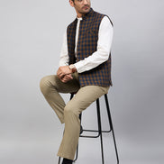 Brown Check Vest