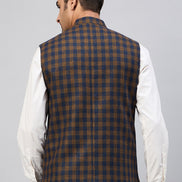Brown Check Vest