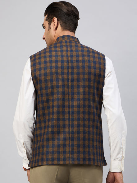Brown Check Vest