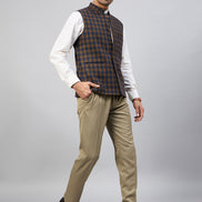 Brown Check Vest