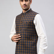 Brown Check Vest
