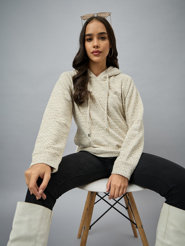 Brown Checked Sweatshirt