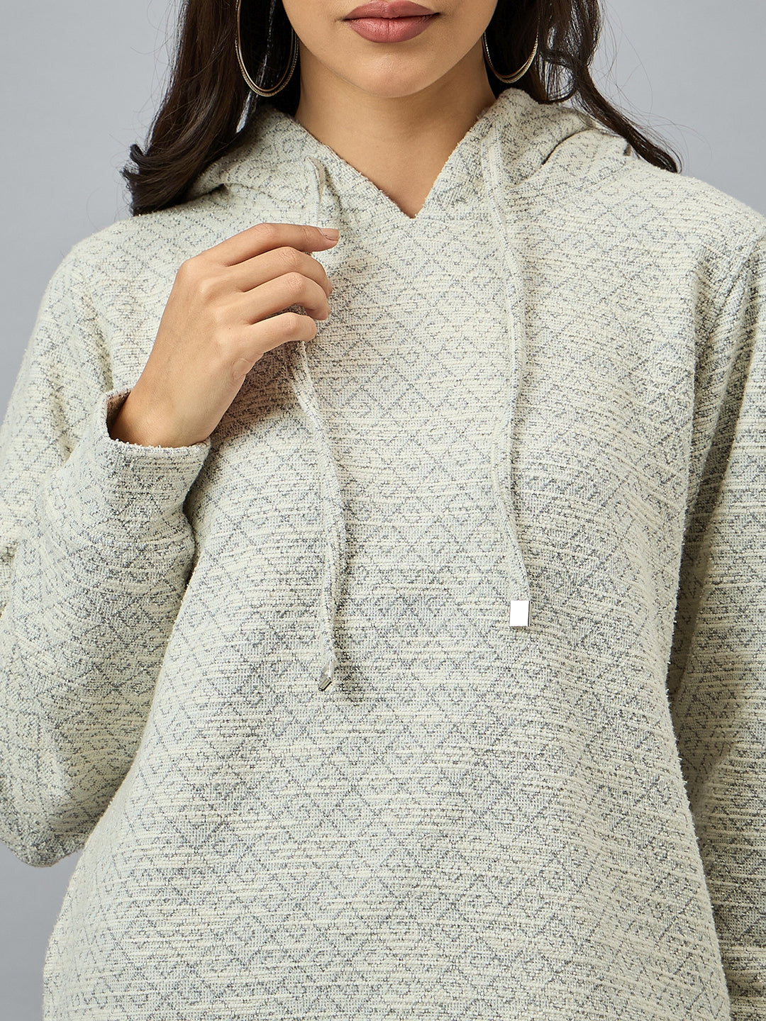 Black Checked Sweatshirt