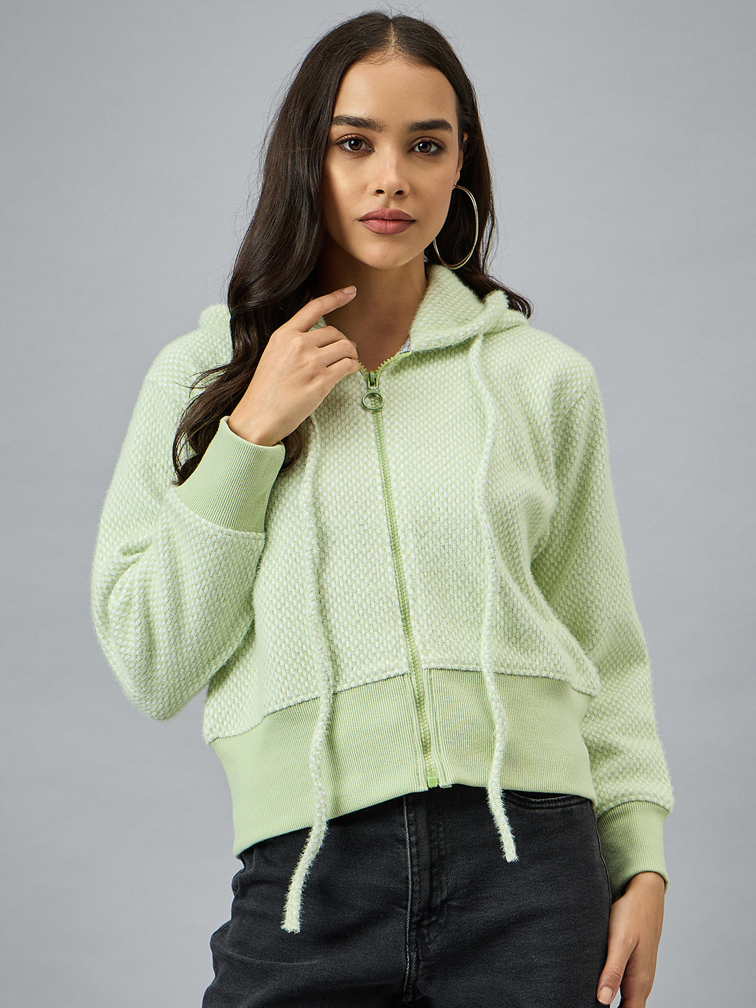 Green Hooded Sweatshirt