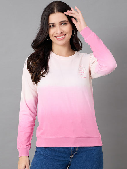 Pink Round Neck Sweatshirt