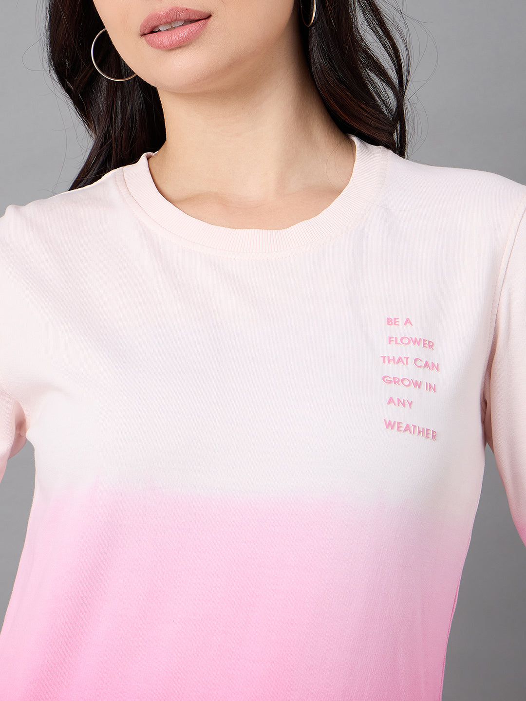 Pink Round Neck Sweatshirt
