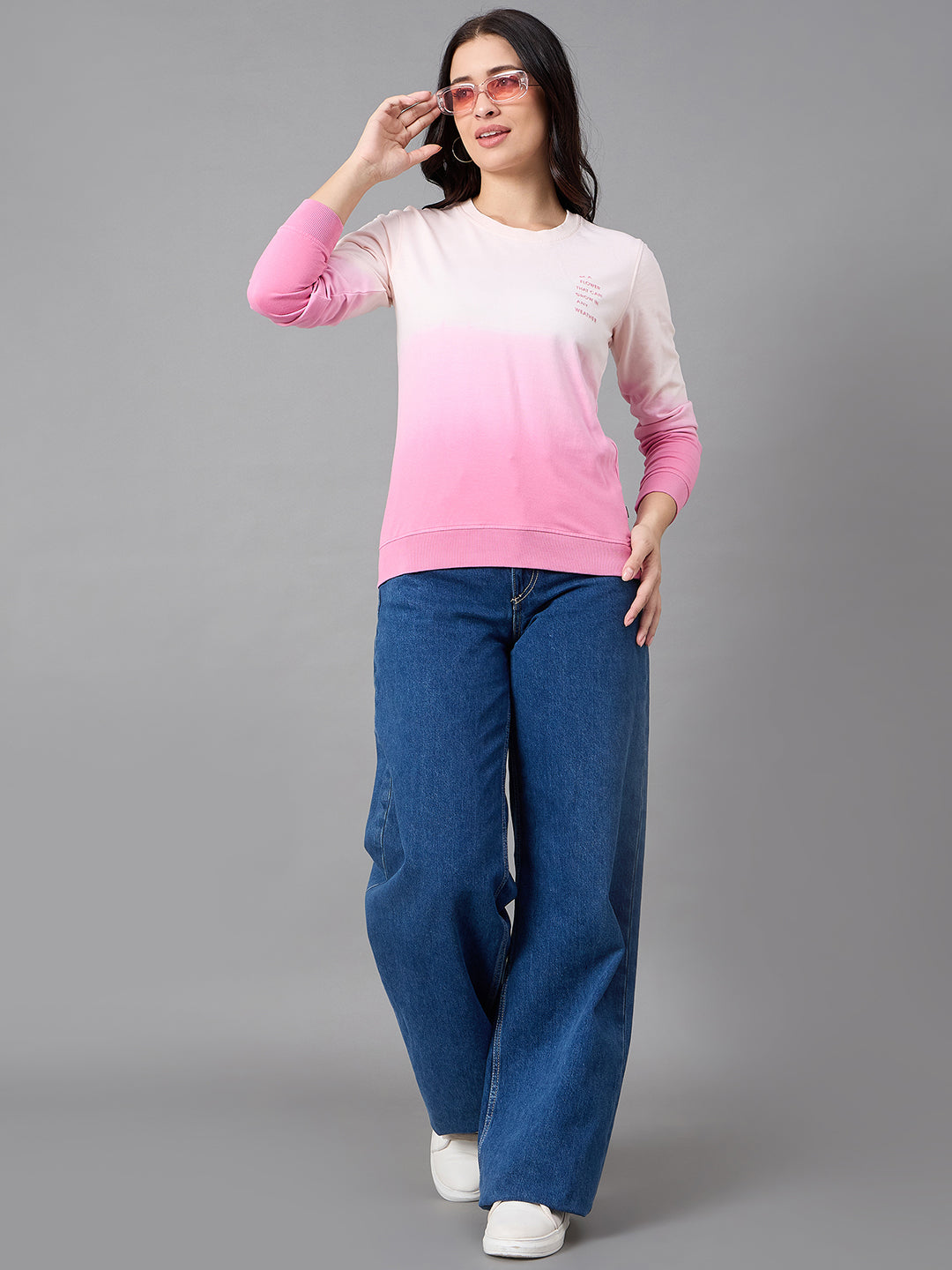 Pink Round Neck Sweatshirt