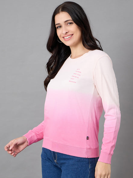 Pink Round Neck Sweatshirt